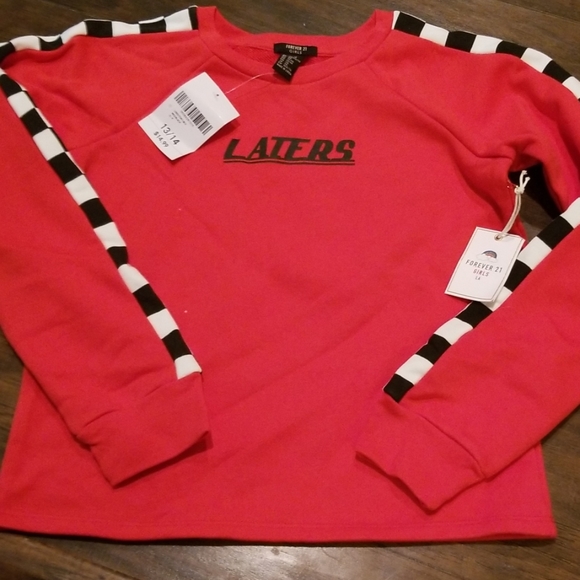 Forever 21 Other - Nwt girls xl 13/14 forever 21 crop sweater red